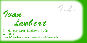 ivan lambert business card